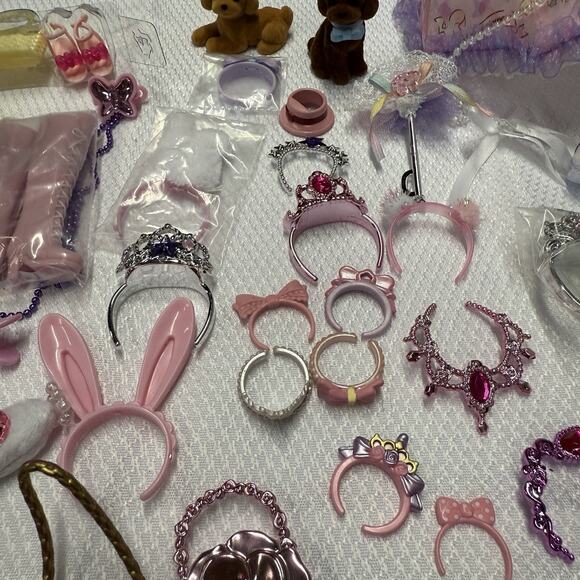 Licca Mimi Takara Doll 75+ Accessories Lot Shoes Purses Headbands Regular & Mini - Picture 8 of 16